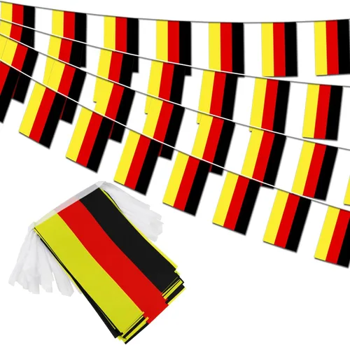 Miniatura 17 de Banderín de bandera de Colombia – 38 banderas, 42 pies, pequeñas banderas colombianas para decoración del país, escuela, fiesta, eventos deportivos