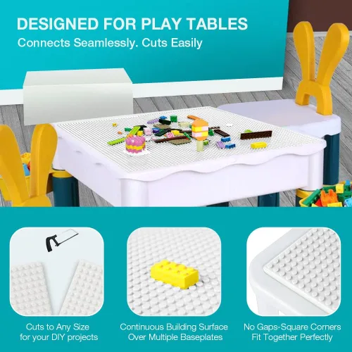 Miniatura 6 de Lekebaby Base de construcción clásica para ladrillos de construcción, 100% compatible con las principales marcas: placa base de 10 x 10 pulgadas