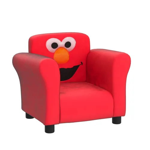 Miniatura 3 de Delta Children Sesame Street Elmo - Silla tapizada, color rojo y Disney/Pixar Toy Story 4 y 6 cubos de diseño y almacenamiento organizador