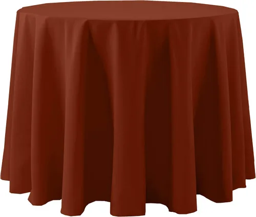 Miniatura 20 de Ultimate Textile Cotton-Feel - Mantel redondo de 90 pulgadas para comedor, color berenjena, color morado