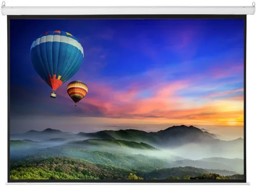 Miniatura 2 de Pantalla de proyector motorizada con control remoto, sin arrugas, sin abolladuras, pantalla HD, para cine en casa, oficina, aula, TV
