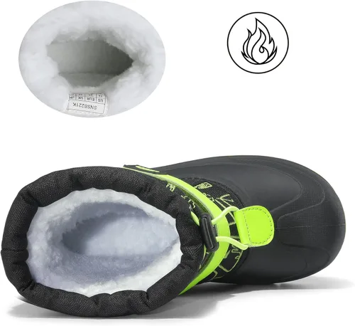 Miniatura 4 de NORTIV 8 Botas de nieve para niños y niñas, impermeables, para clima frío, botas clásicas para senderismo al aire libre (niños pequeñosniños grandes)