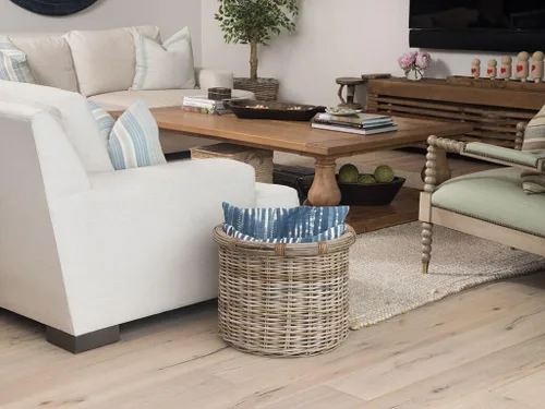 Miniatura 2 de KOUBOO Rattan Kobo - Cesta redonda para troncos y almacenamiento, gris-marrón