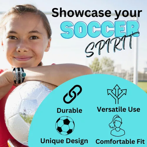 Miniatura 49 de Sportybella - Pulsera de fútbol ajustable, regalo para jugadores