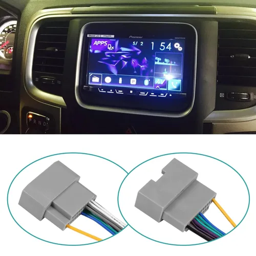Miniatura 3 de BASIKER Arnés de cableado de repuesto para radio de automóvil, apto para algunos vehículos Dodge Jeep Chrysler Adaptador de antena estéreo