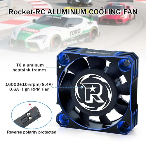 Miniatura 5 de 2 Pack Ventilador de Refrigeración de Motor de 40mm 16000RPM Ventilador de Refrigeración RC ESC Disipación de Calor para Coche RC 1/10 1/8
