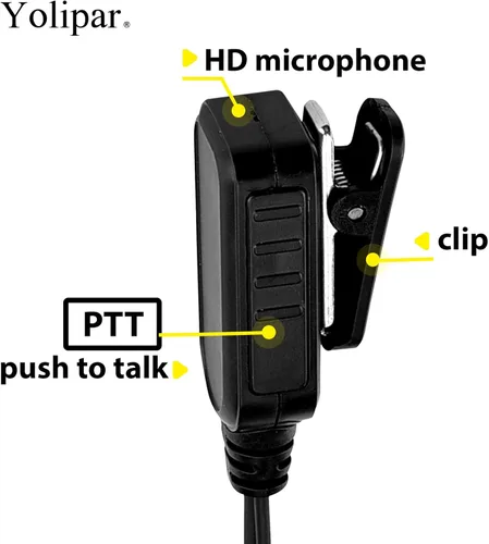 Miniatura 3 de PR400 Auricular compatible con Motorola Radio CLS1410 CLS1110 CP200 GP300 GP2000 GP2000 Walkie Talkie con micrófono PTT 2 Pin Headset Kit