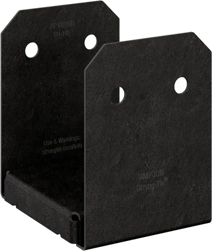 Miniatura 18 de Simpson Strong-Tie APLH24R Outdoor Accents ZMAX, colgador de vigas de luz negra para 2x4 áspero (paquete de 12)