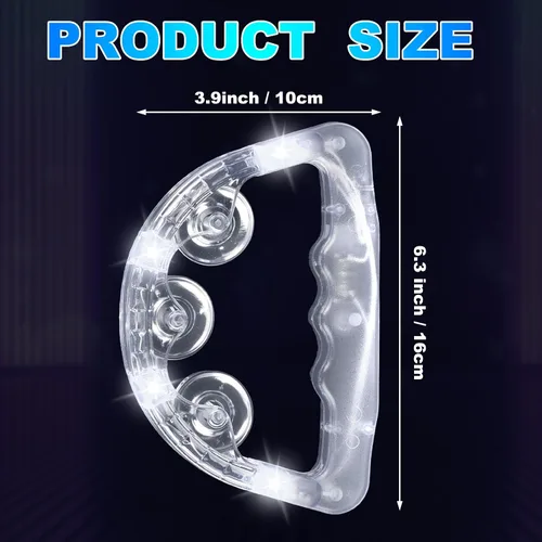 Miniatura 3 de Yunsailing Paquete de 24 panderetas con luz LED, juguetes de percusión de mano que brillan en la oscuridad, suministros de fiesta para adolescentes