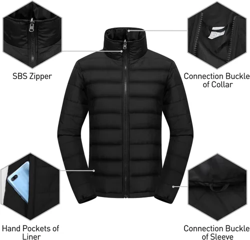 Miniatura 7 de GEMYSE Chaqueta de esquí impermeable 3 en 1 para mujer, con forro acolchado, abrigo de invierno aislado