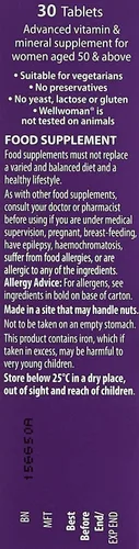 Miniatura 3 de Wellwoman Vitabiotics 50+ 30 Tabletas