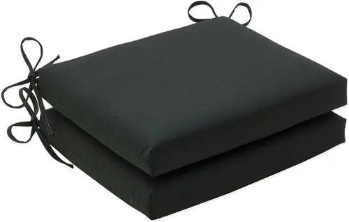 Pillow Perfect Fortress - Cojines sólidos para asiento de patio para interiores y exteriores, relleno de fibra de felpa, resistente a la intemperie