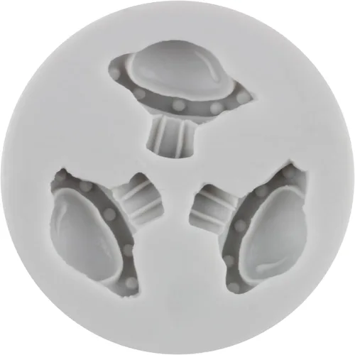 Miniatura 7 de Sijiangmold Molde de silicona para astronauta, diseño de astronauta, planeta, cohete, satélite, fondant, para cupcakes, decoración de pasteles