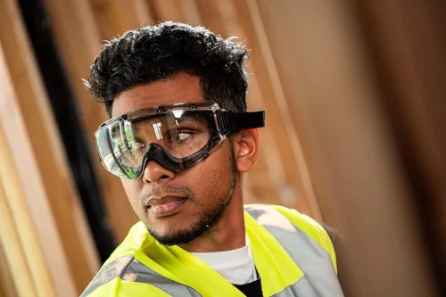 Miniatura 5 de Defender Safety Gafas de seguridad DVP2, gafas protectoras de policarbonato, anti arañazos, antiniebla, resistente a los impactos ANSI Z87