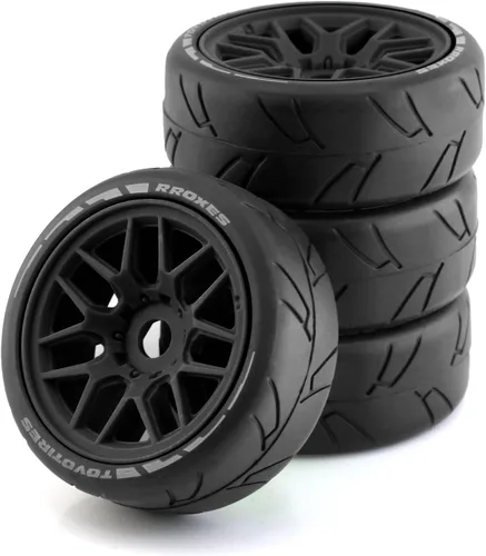 Miniatura 11 de Lifehead 1/8 Escala 4.055 in Diámetro Exterior RC Flat Track Car Rally Coche Neumáticos y llantas para HPI WR8 HSP Hobao ARRMA Redcat Losi Kyosho