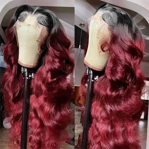 Miniatura 19 de Higlight - Pelucas de cabello humano con encaje frontal de color degradado, peluca de encaje frontal con abuelitos, peluca de cabello humano
