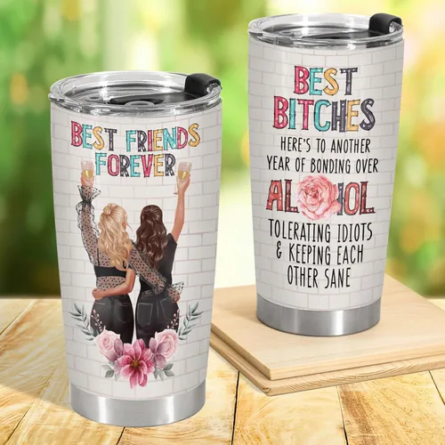 Miniatura 6 de 34HD Taza de Mejor Amigo con Tapa, Taza de Bebida Aislada BFF de 20 oz, Taza de Café de Otro Año de Unión, Regalos de Mejores Amigos, Regalos
