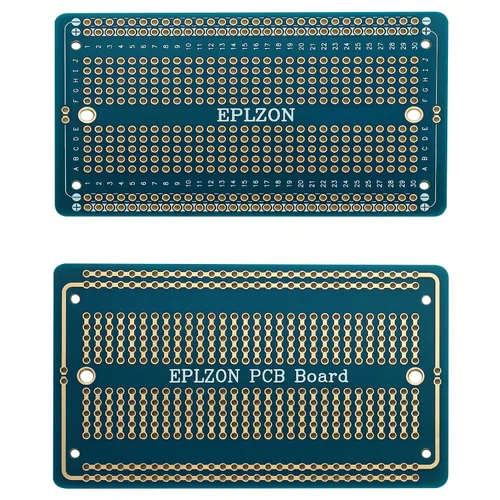 Miniatura 2 de Protoboard Soldable PCB Placa de Circuito Impreso Chapada en Oro para Proyectos de Electrónica DIY Aplicable a Proyectos de Soldadura Arduino Varios
