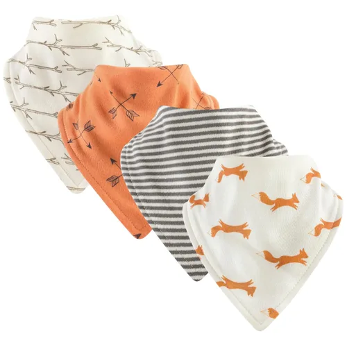 Touched by Nature Baberos unisex de algodón orgánico para bebé, zorro, talla única