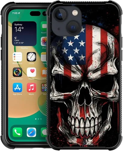 Miniatura 33 de Funda compatible con iPhone 12 Mini, fundas para mujeres y niñas, a prueba de golpes, antiarañazos, Betsy Ross de 13 estrellas, bandera Betsy Ross