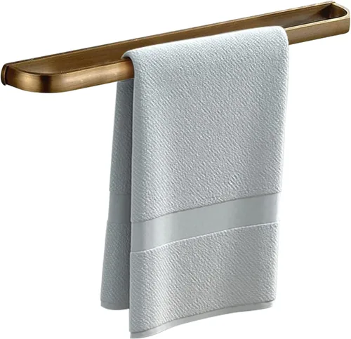 Miniatura 8 de Leyden Toallero de latón, toallero antiguo para baño, 11.81 pulgadas, colgador de barra de pared, accesorios de baño vintage