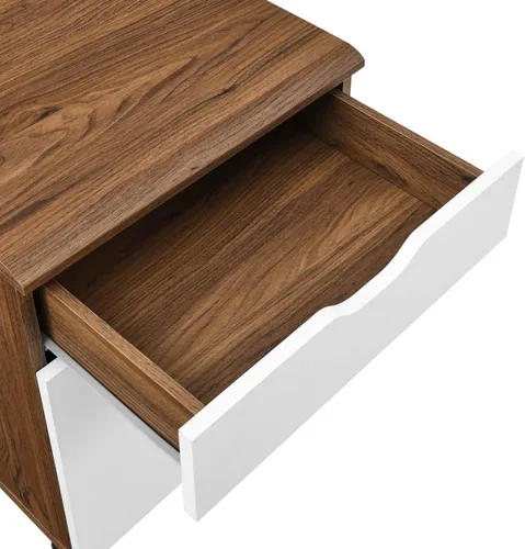 Miniatura 4 de Modway Envision Mid-Century Modern, archivador, color blanco nogal
