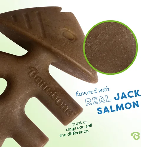 Miniatura 2 de Benebone Fishbone - Juguete para morder de hueso de pescado para perros duradero para masticadores agresivos, pescado real, fabricado en Estados