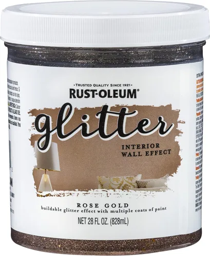 Miniatura 9 de Rust-Oleum 360222 Pintura de pared interior con purpurina, 28 onzas, cobre