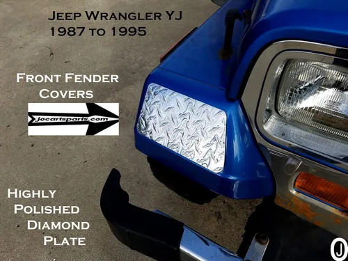 Miniatura 9 de Se adapta a la cubierta del guardabarros delantero con placa de diamante Jeeep YJ