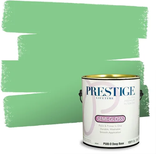 Miniatura 139 de PRESTIGE Pintura exterior e imprimación en uno, aloe, plano, 1 galón