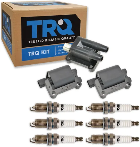 Miniatura 32 de Kit de Bobina de Encendido y Bujía TRQ 8 Piezas Bujías de Iridio Compatibles con Mercedes-Benz C250 2012-2015 y SLK250 2012-2015