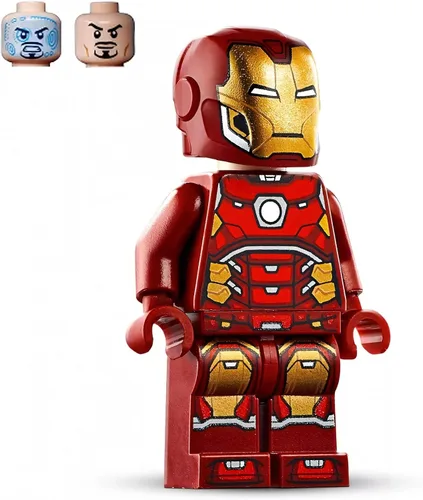 Miniatura 2 de LEGO Hexágono plateado de Iron Man en el pecho y explosiones de poder para manos y pies