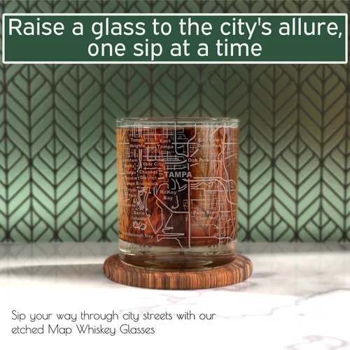 Miniatura 68 de Greenline Goods Vasos de whisky – Juego de vasos de 10 onzas para los amantes de San Luis, grabado con mapa de la ciudad de San Luis Old Fashioned