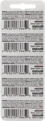 Miniatura 2 de Maxell Paquete de 5 celdas de óxido de plata Sr920sw 371 fabricadas en Japón
