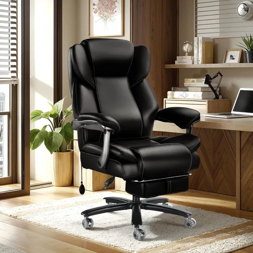 Miniatura 2 de Silla de oficina grande y alta de 600 libras para personas pesadas, silla de escritorio de oficina ejecutiva resistente y cómoda con soporte lumbar