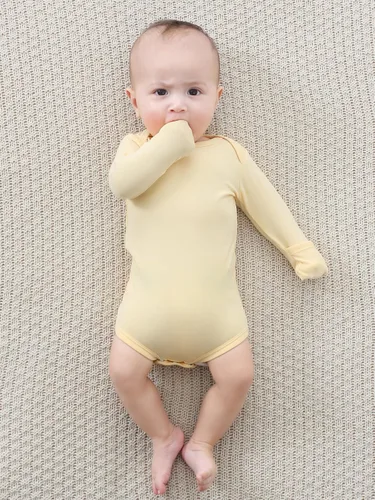 Miniatura 4 de Body para bebé con puños de manopla, rayón hecho de bambú, pijama de manga larga para niños y niñas