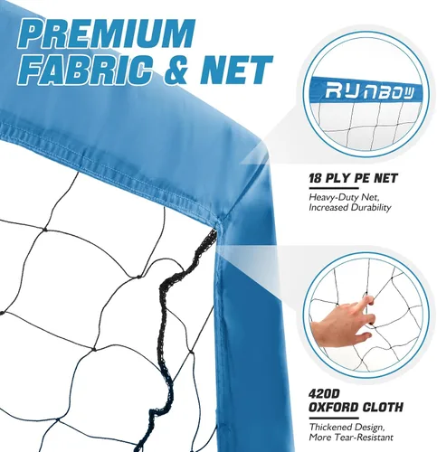 Miniatura 2 de 9x5 FT Kids Metal Soccer Goal with Carry Bag, Portable Folding Steel Soccer Net for Backyard Training, Indoor/Outdoor Use for Youth and Adults