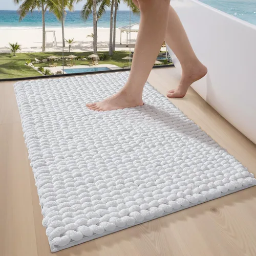 Miniatura 13 de LUMI Alfombra de Baño de Lujo, Tapete de Baño Ultra Suave de Secado Rápido, Alfombra de Baño de Chenilla Gruesa Absorbente Antideslizante, Tapete