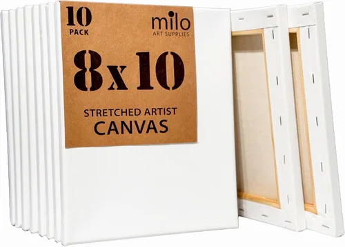 Miniatura 9 de milo Lienzo estirado para artista, 16 x 20 pulgadas, paquete económico de 6 lienzos para pintura, imprimado y listo para pintar, suministros de arte