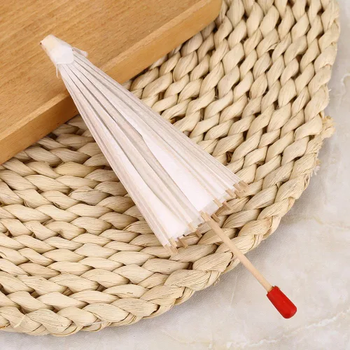Miniatura 5 de Paraguas de bambú hecho a mano de 23 pulgadas de papel aceitado, paraguas de baile clásico chino japonés para bodas, fiestas, fotografía, disfraces