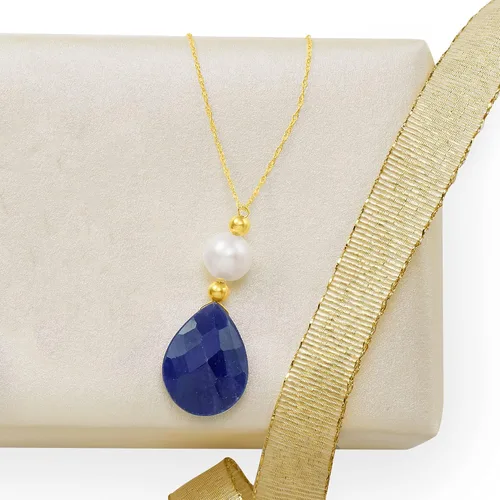Miniatura 3 de Ross-Simons Cultured Pearl and Gemstone Necklace in 14kt Yellow Gold