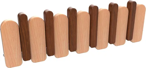 Miniatura 40 de Percheros montados en la pared, ganchos para llaves de piano, colgador de madera maciza natural, tela no tejida, perchas para armario, cocina