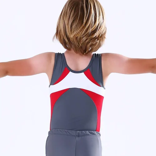 Miniatura 3 de Leotardo de gimnasia para niños, para practicar danza de ballet, atletismo, competición, entrenamiento sin mangas