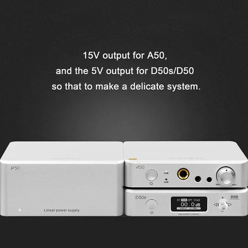 Miniatura 5 de Topping Fuente de alimentación lineal P50 - 5V 1A y 15V 1A de ruido ultra bajo para audio HiFi Topping D50III/DX3 Pro+/E50/A50III Negro