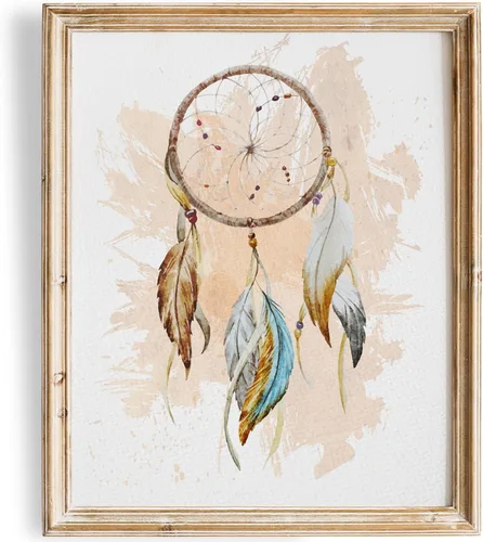 Miniatura 17 de DREAM BIG PRINTABLES Impresión artística de flechas y plumas de acuarela - Sin marco - 8x10 Patrimonio nativo americano - Decoración de pared boho