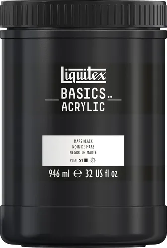 Miniatura 58 de Liquitex BASICS Pintura Acrílica, Botella de 400ml (13.5 oz), Blanco Titanio Titanio Blanco