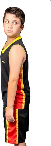 Miniatura 3 de Conjunto de camisetas de baloncesto prémium para niños, camisetas deportivas y pantalones cortos deportivos para jóvenes y niños de 6 a 12 años