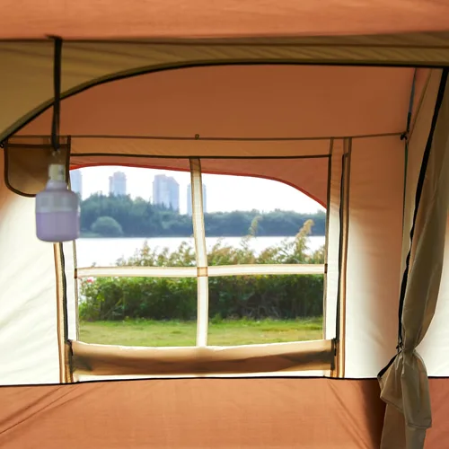 Miniatura 17 de KTT Extra Large Tent 6-12-14 Person,Family Cabin Tents,2 Rooms,3 Doors and 3 Windows with Mesh,Straight Wall,Waterproof,Double Layer,Big Tent for