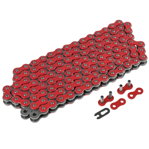Miniatura 6 de Caltric Cadena de transmisión roja compatible con Kawasaki Ninja 500 500R Ex500 1987-2009