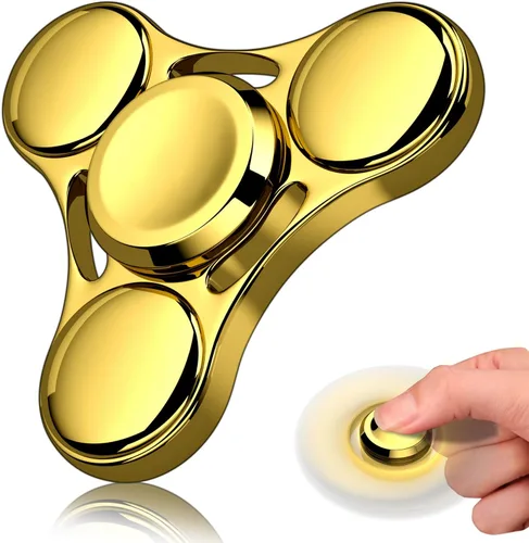 Miniatura 10 de Juguete Fidget Spinners, 2-5 minutos de tiempo de giro de acero inoxidable con rodamiento R188 de metal Fidget Spinner, EDC TDAH alivia el estrés